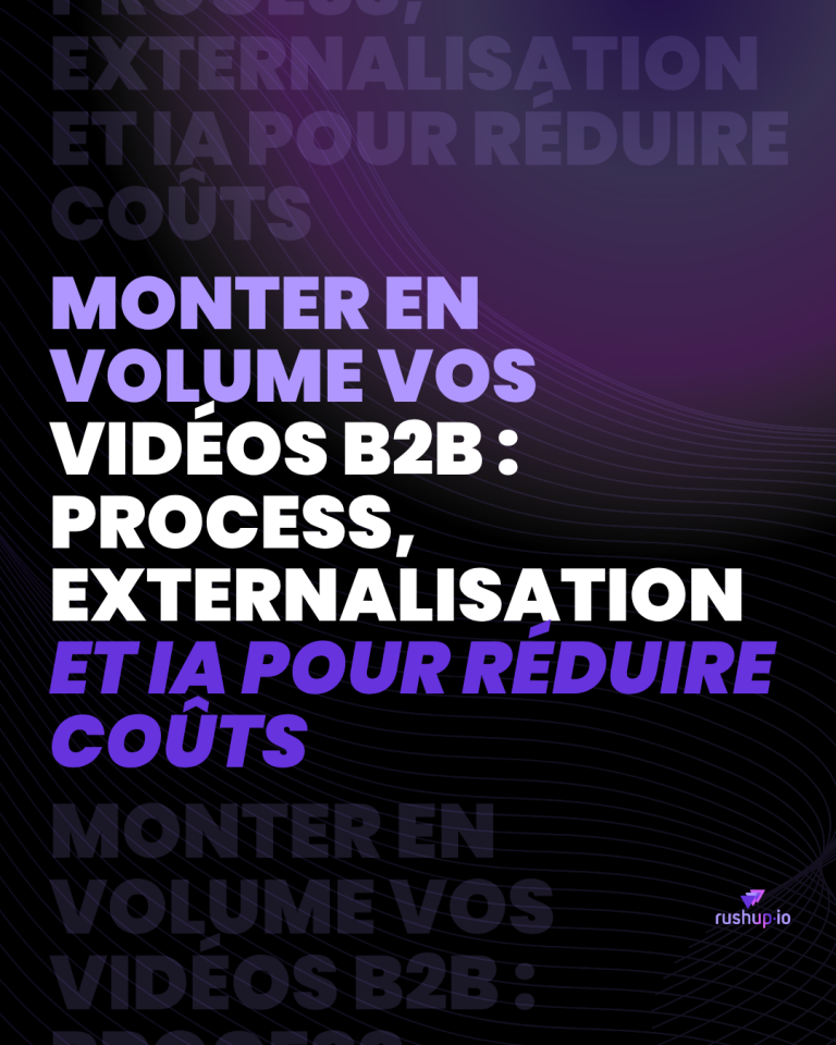 Monter en volume vos vidéos B2B process, externalisation et IA pour réduire coûts