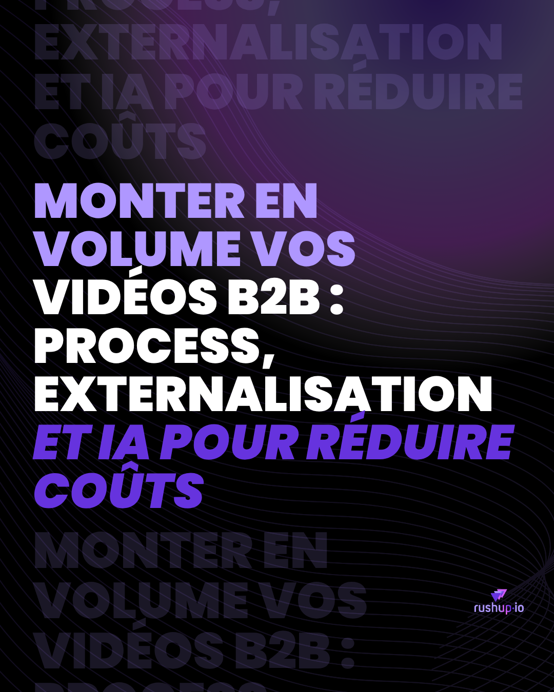 Monter en volume vos vidéos B2B process, externalisation et IA pour réduire coûts